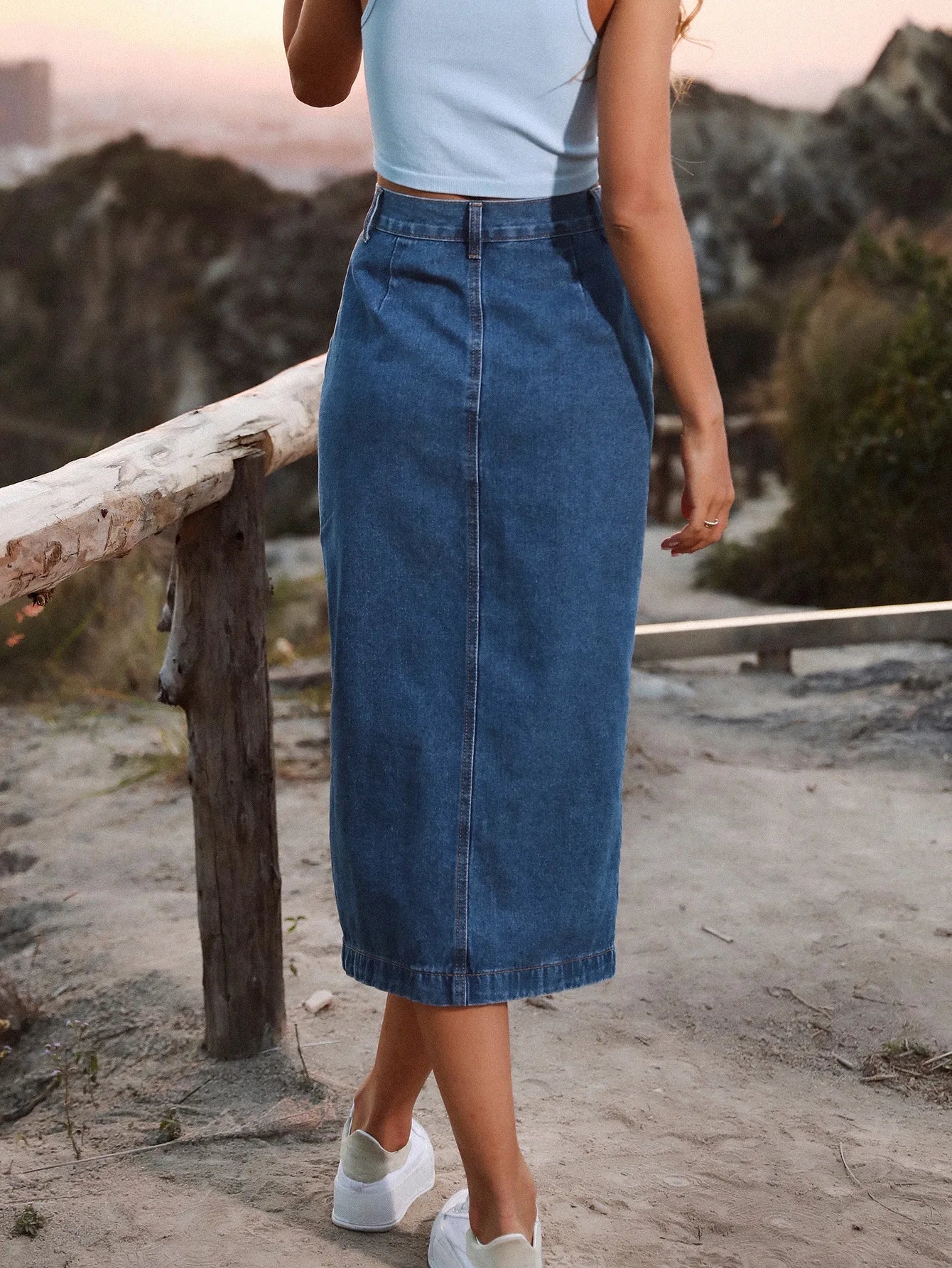 Casual High Quality Maxi Denim Skirts For Women Summer 2024 Fashion Black Jeans Dress Long Y2k Skirt Denim GONZALES ONLINE SHOP