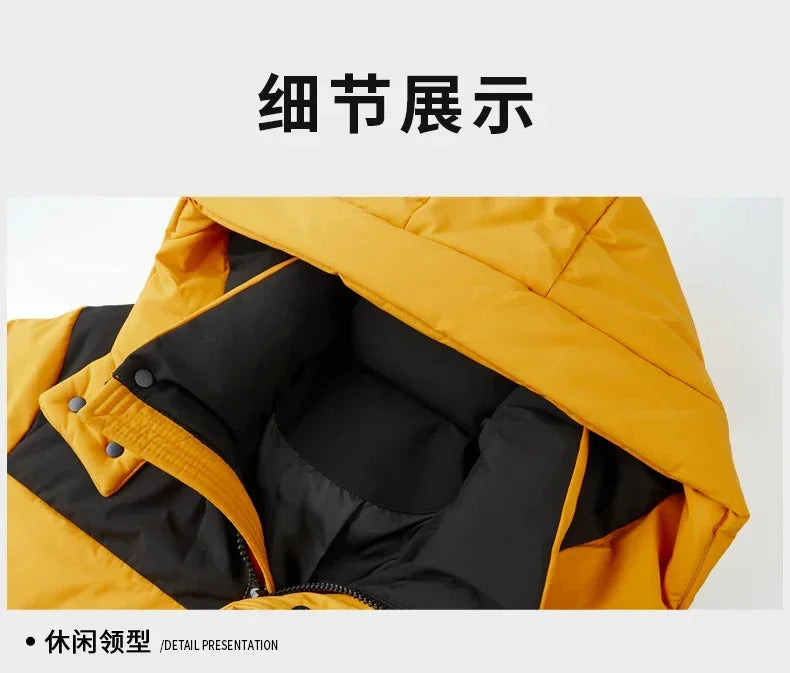 Winter New Down Jacket Men's Thick Warm White Duck Casual Coat Hooded Cold-proof Jack Clothing GONZALES ONLINE SHOP