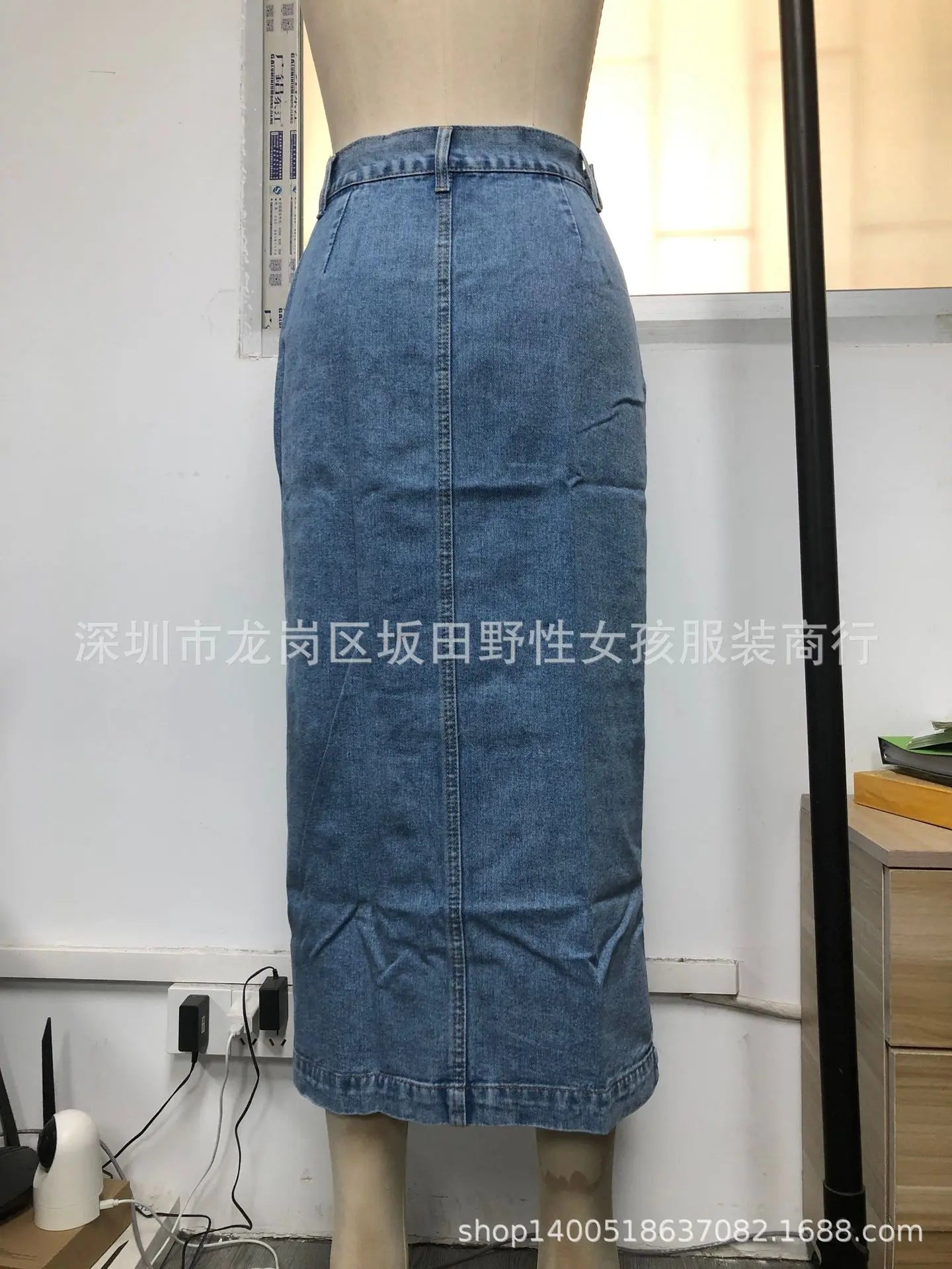 Casual High Quality Maxi Denim Skirts For Women Summer 2024 Fashion Black Jeans Dress Long Y2k Skirt Denim GONZALES ONLINE SHOP