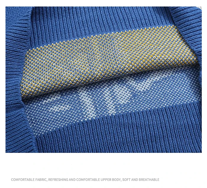 Y2k Vintage Sweater Men 2023 Winter Cartoon Loose Knitted Sweater Japanese Harajuku Hip Hop Streetwear Women Knitwear Pullovers GONZALES ONLINE SHOP