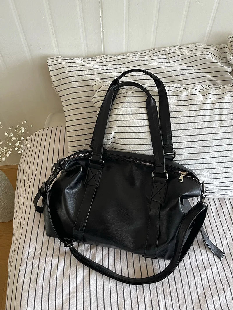 Fashion Tote Bag Leather Women Bag Simplicity Handbag Solid Vintage Shoulder Messenger Bag for Ladies GONZALES ONLINE SHOP