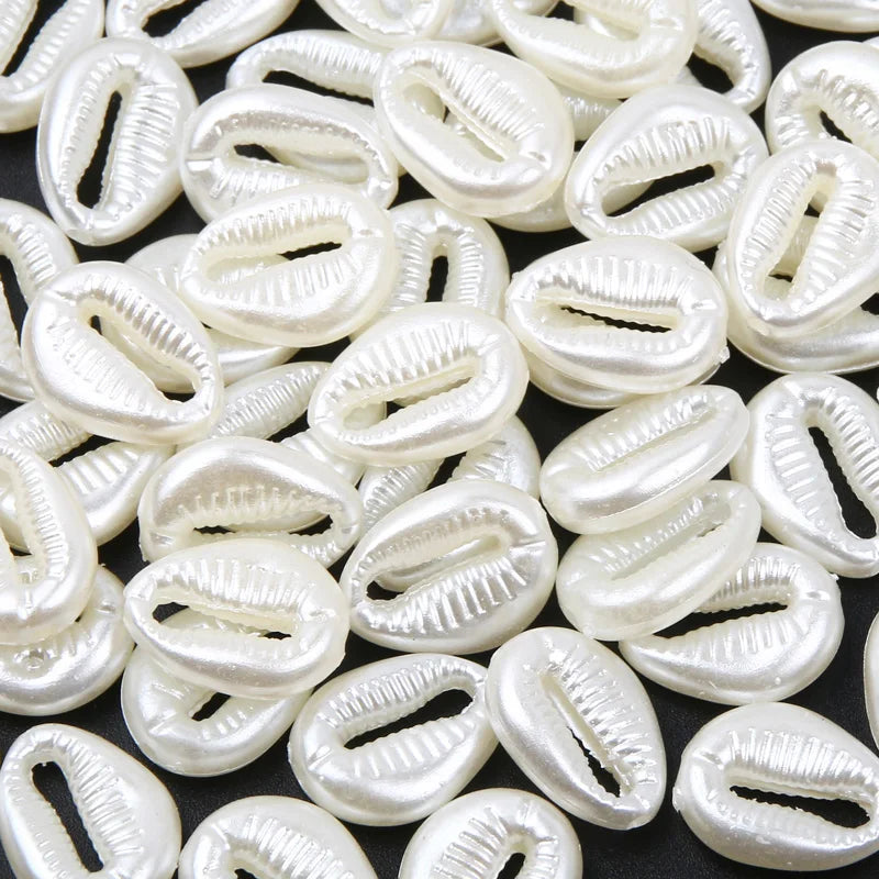 10-100PCS Acrylic Material Imitation Pearl Bow Leaf Shape Beads For DIY Necklaces Jewelry Making Pacifier Clip Spacers GONZALES ONLINE SHOP