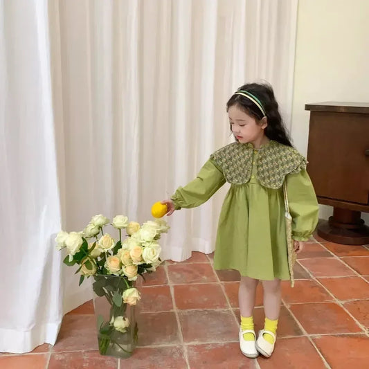 Girls Dress Autumn Spring New Long Sleeve Kids Dress Princess Dress Kids Clothes Vestido Flower Girl Dresses Clothing Wholesale GONZALES ONLINE SHOP