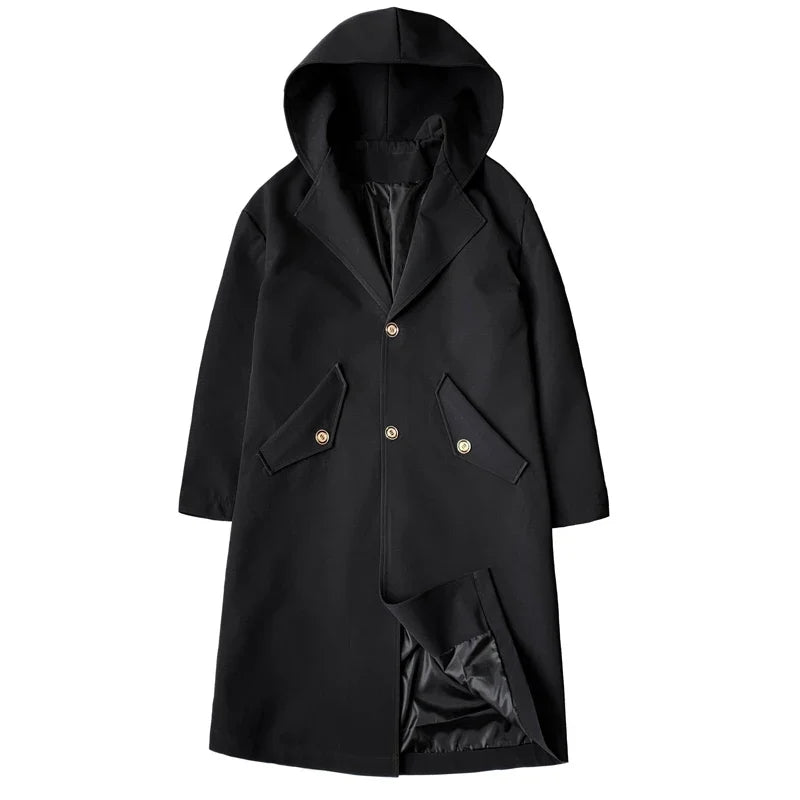 Long Mens Trench Coat British Style Overcoat Outwear Windbreakers S-3XL GONZALES ONLINE SHOP