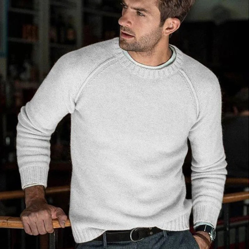 Autumn Winter Solid Sweater Men New Casual Slim Fit Mens Knitted Sweaters Comfort O-Neck Knitwear Pullover Men S-3XL Pull Homme GONZALES ONLINE SHOP