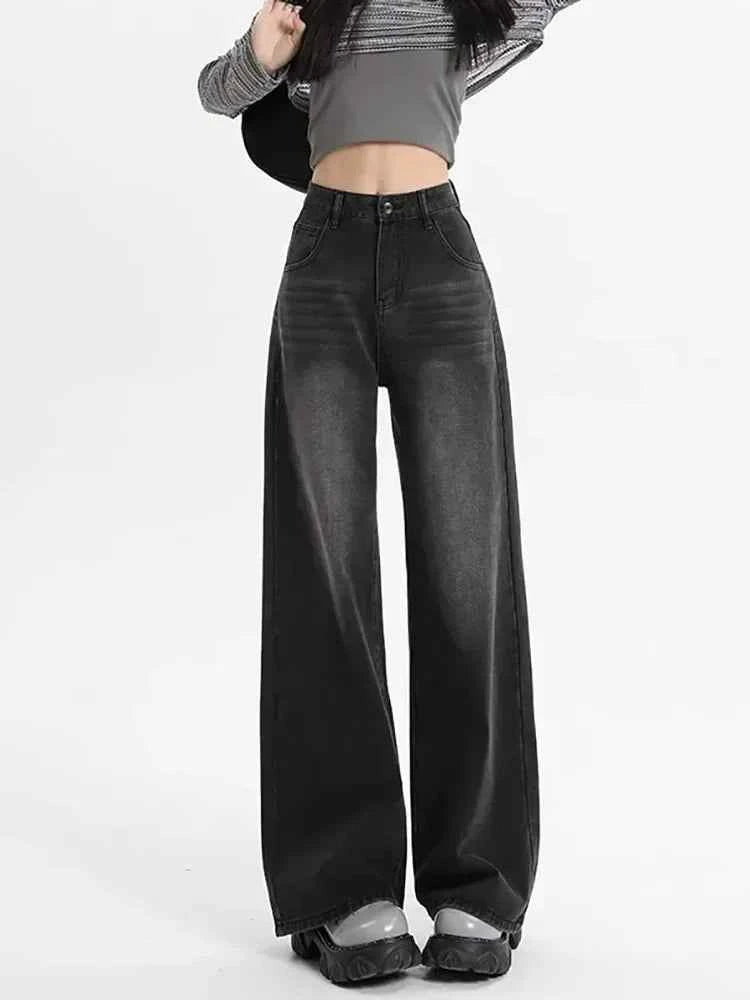 Vintage Baggy High Waist Jeans Women Y2K Wide Leg Oversized Harajuku Popular Fashion Autumn Streetwear Men Jeans Pants