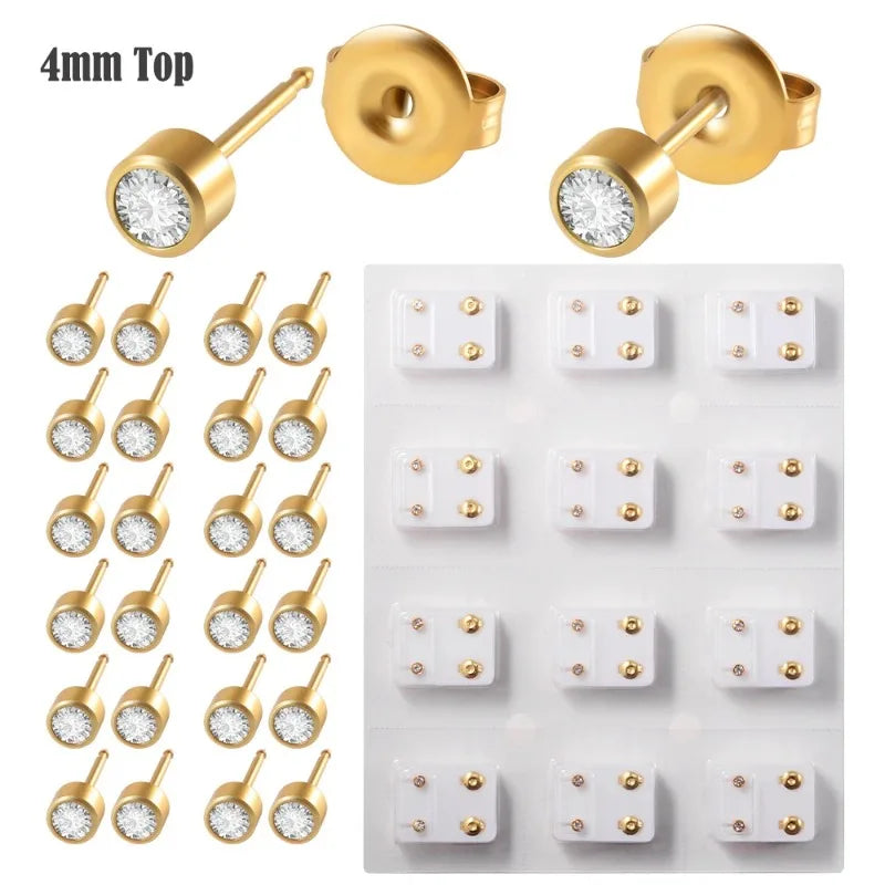 12 pairs of gold and silver earrings, cartilage spiral protruding conch pierced earrings, fashionable perforated body jewelry GONZALES ONLINE SHOP