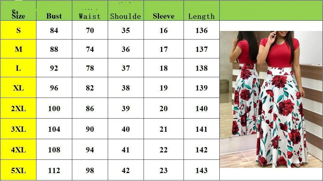 Women Fashion Short Sleeve Dress Summer Floral Print Round Neck Elegant Pullovers Maxi Dresses Casual HolIday New Robe Vestidos GONZALES ONLINE SHOP