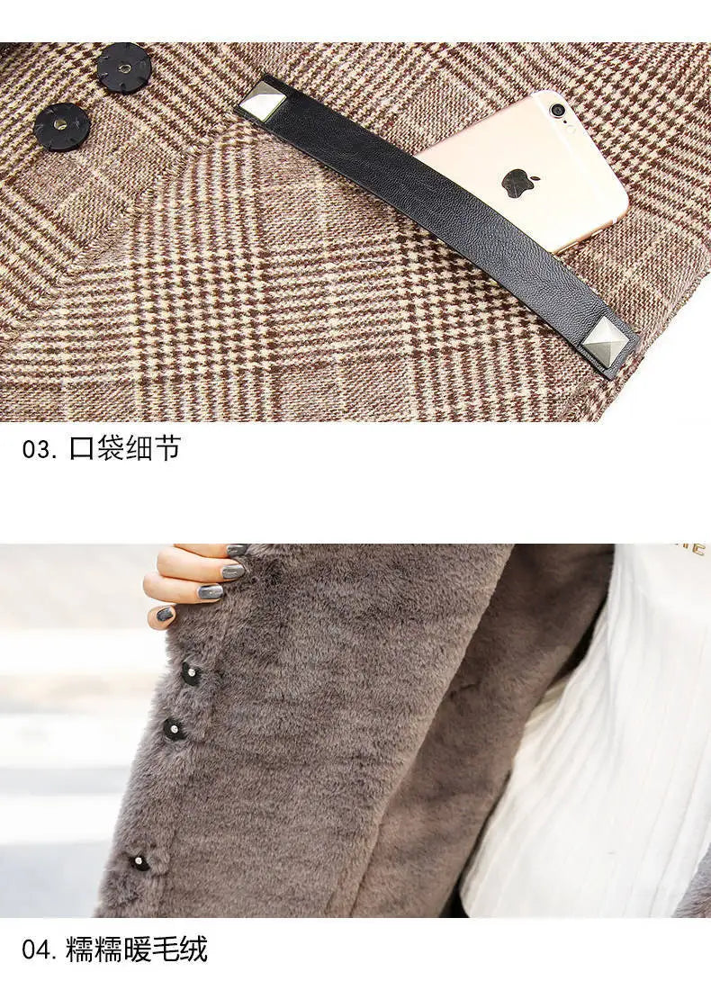Coat Loose Women Woolen s Elegant Female Korean Chic Casual Long Fashion Warm Overcoat GONZALES ONLINE SHOP