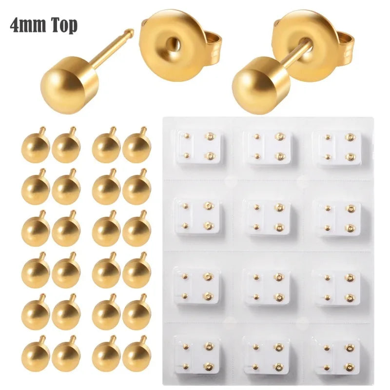 12 pairs of gold and silver earrings, cartilage spiral protruding conch pierced earrings, fashionable perforated body jewelry GONZALES ONLINE SHOP