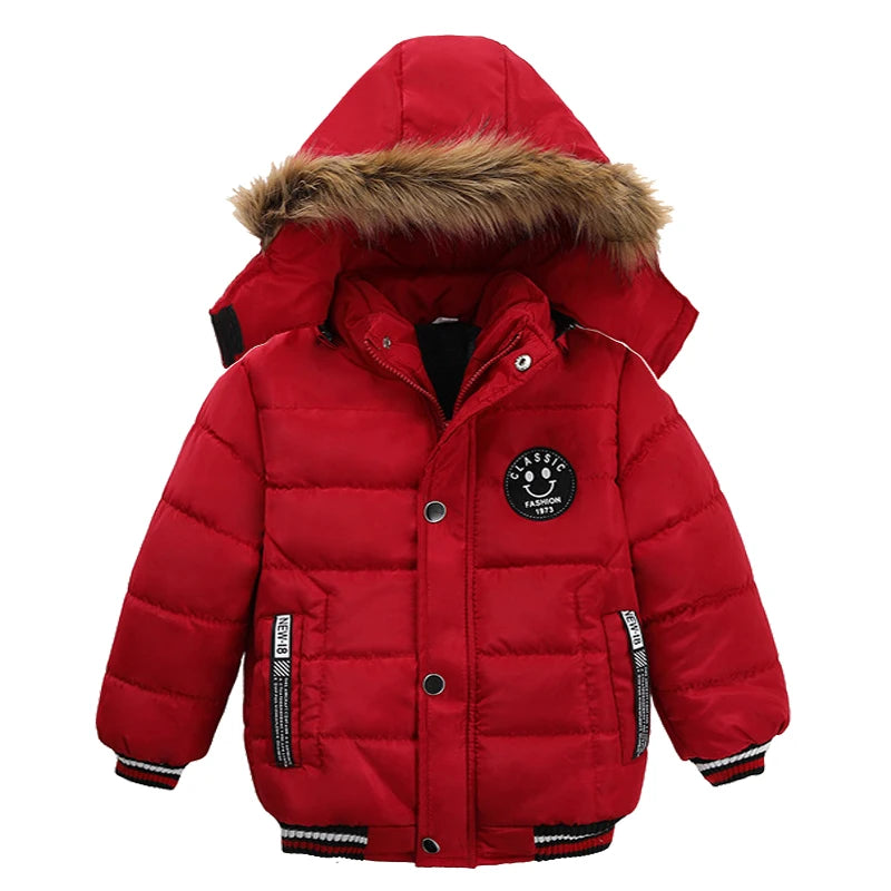 1 2 3 4 5 Years Winter Baby Boys Jacket Classic Keep Warm Fashion Girls Coat Hooded Zipper Outerwear Birthday Gift Kids Clothes GONZALES ONLINE SHOP