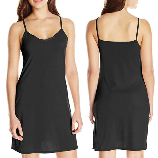 Womens Sling Solid Short Dress Sleeveless Casual Slip Under Dress Holiday Summer GONZALES ONLINE SHOP