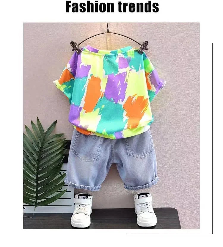 Summer Tracksuit For Boys Set Boy Letter Boy Children Clothing Two piece Set Kids Outfits 2024 New Kids Outfits GONZALES ONLINE SHOP