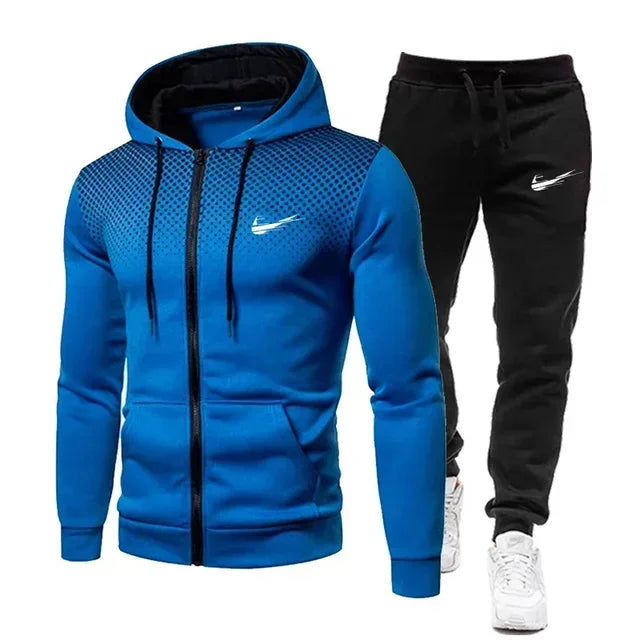 2024 Fashion Sportswear Plus Pants Sweatshirts Fleece Zipper Two Size Men's Set Hoodie FW22 Tracksuit Piece S-3XL GONZALES ONLINE SHOP