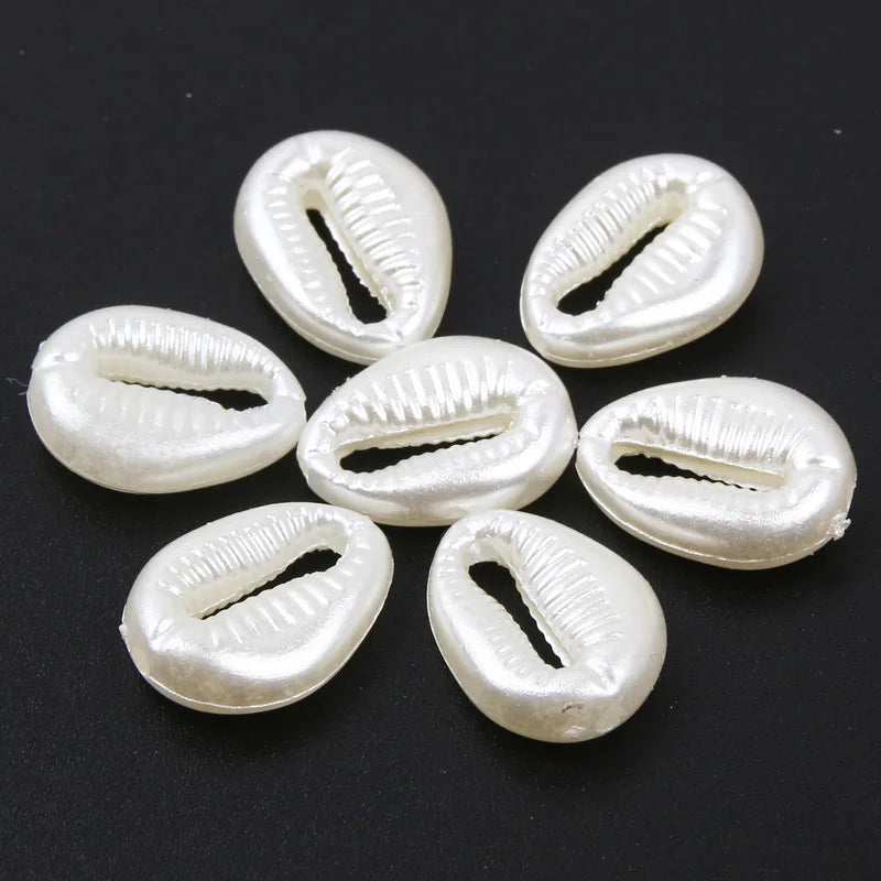 10-100PCS Acrylic Material Imitation Pearl Bow Leaf Shape Beads For DIY Necklaces Jewelry Making Pacifier Clip Spacers GONZALES ONLINE SHOP