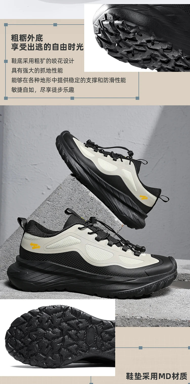 Men Hiking Shoes Waterproof Casual Walking Hiking Boots Outdoor Rubber Camping Trekking Non-Slip Women Mountain Walking Sneakers GONZALES ONLINE SHOP