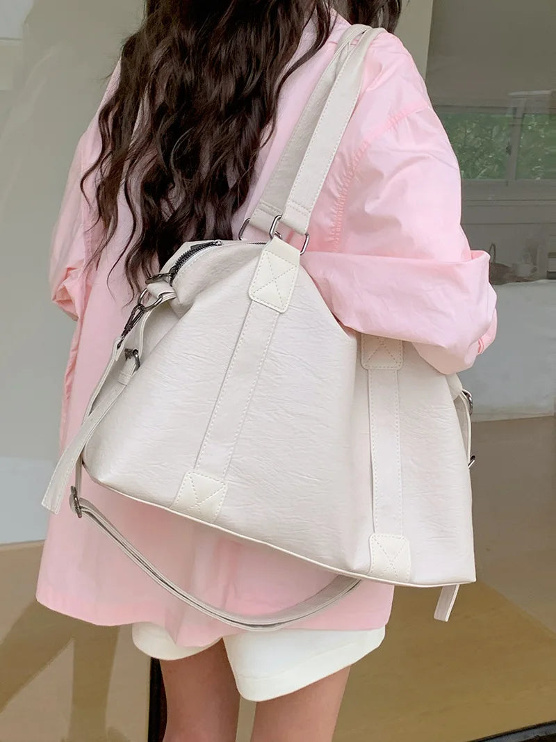 Fashion Tote Bag Leather Women Bag Simplicity Handbag Solid Vintage Shoulder Messenger Bag for Ladies GONZALES ONLINE SHOP