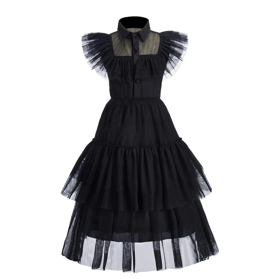 Little Girls Addams Dark Gothic Style GONZALES ONLINE SHOP