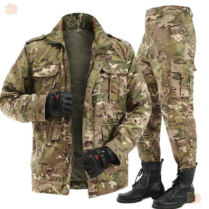 Wear-resistant camouflage suit for men and women's work clothes Spring and autumn thickened labor protection clothing, dirt resi GONZALES ONLINE SHOP