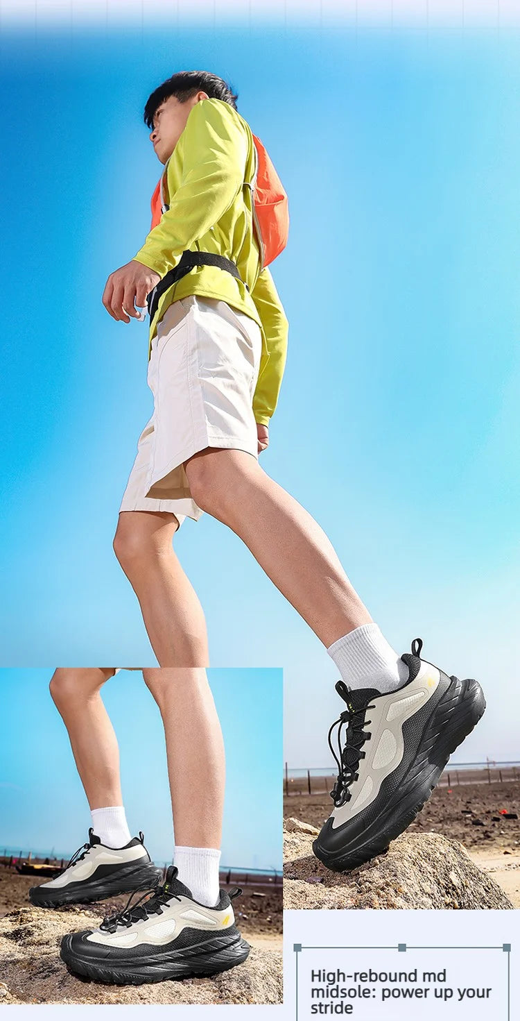 Men Hiking Shoes Waterproof Casual Walking Hiking Boots Outdoor Rubber Camping Trekking Non-Slip Women Mountain Walking Sneakers GONZALES ONLINE SHOP