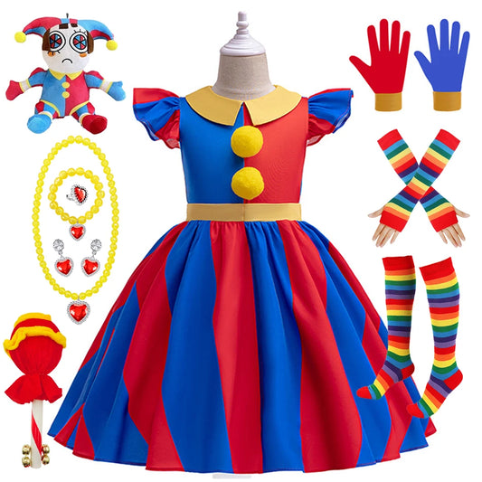 Kids Pomni Cosplay Costume GONZALES ONLINE SHOP