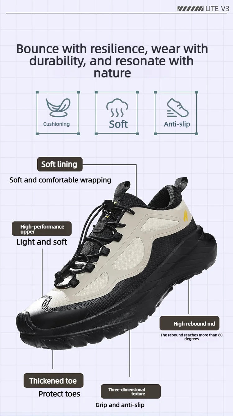 Men Hiking Shoes Waterproof Casual Walking Hiking Boots Outdoor Rubber Camping Trekking Non-Slip Women Mountain Walking Sneakers GONZALES ONLINE SHOP