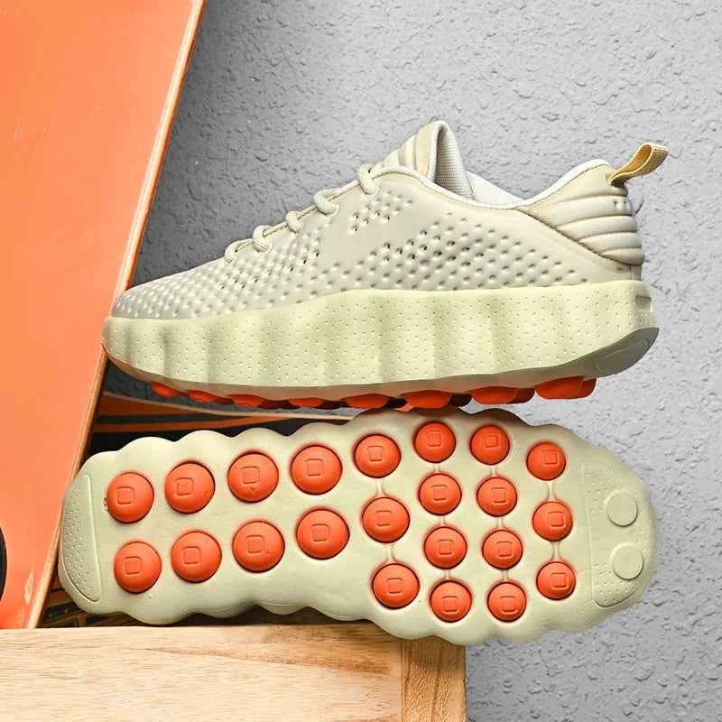 Men's Comfortable Casual Sneakers with Foot Sensing Massage Technology Women's Sports Breathable Lightweight Training Shoes