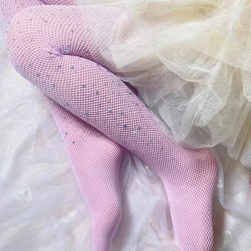 Girls' Baby Fishing Net Stockings Children's Rhinestone Jumpsuit Fashion Socks Women's Tight Long Sock Highly Elastic Leggings GONZALES ONLINE SHOP