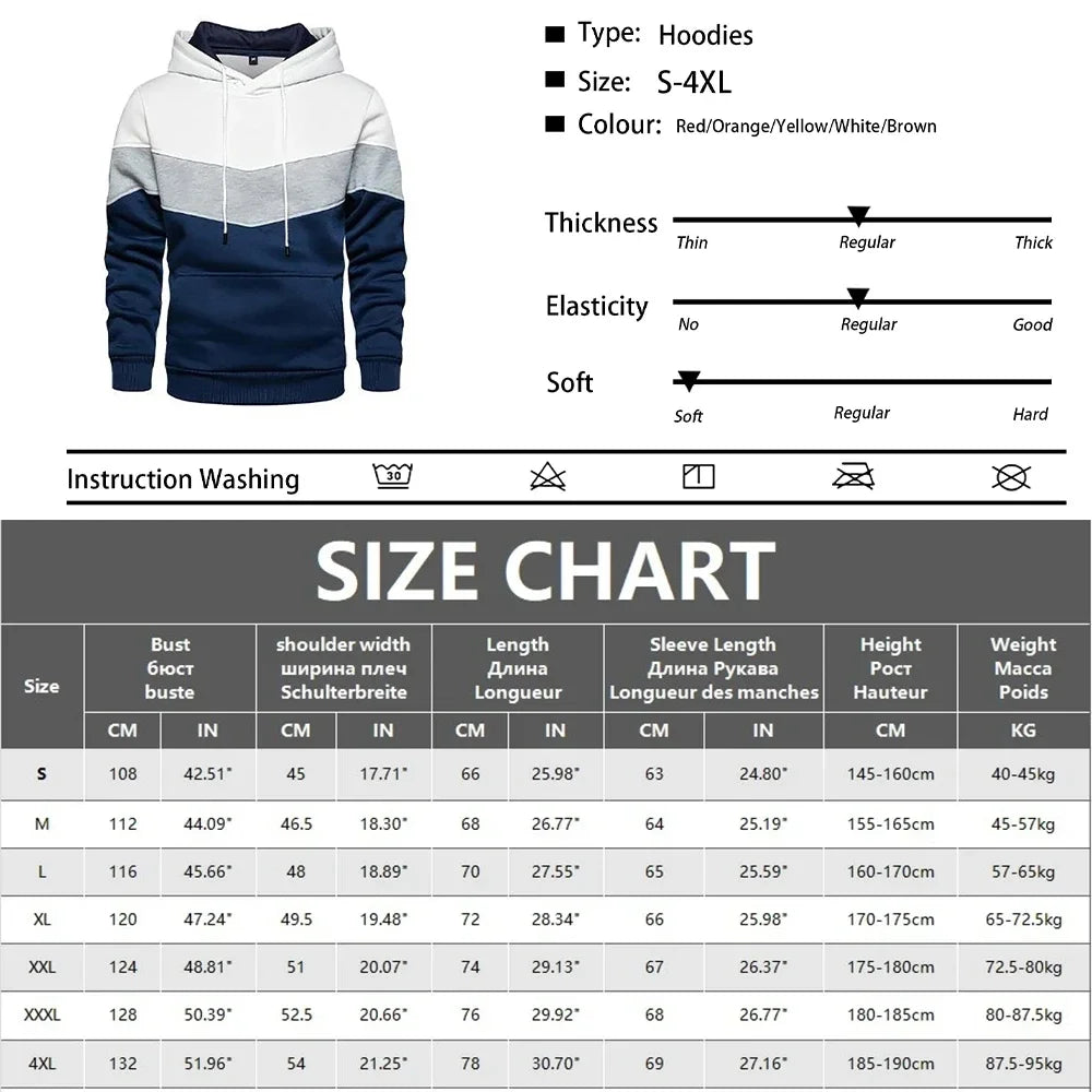 Men's Clothing Casual Sweatshirt Suit Sweatshirts for Men Daily Tricolor Hoodies Hot High Quality 2024 Sports Tracksuit Jogging GONZALES ONLINE SHOP