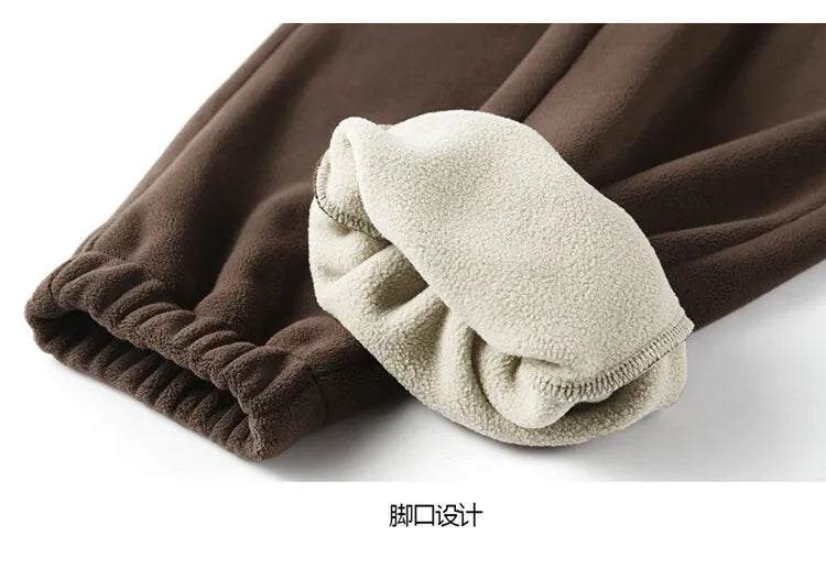 2024 New Fleece Thickened Suit Men's Lamb Fleece Hooded Sweater Cotton Pants Casual Sports Warm Suit GONZALES ONLINE SHOP