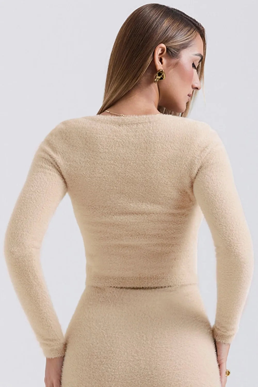 Maxdutti Fashion Blogger Mohair Knitted Cardigan And Strapless Dress Minimalist Women's Clothing French Two-piece Set Women GONZALES ONLINE SHOP