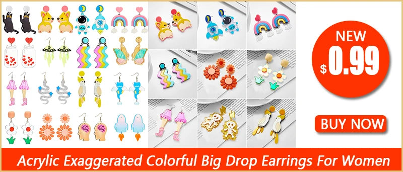 YAOLOGE Creative Dazzling Flowers Drop Earrings For Women Girl Fashion New Laser Acrylic Jewelry Lady Gift Party серьги женские GONZALES ONLINE SHOP