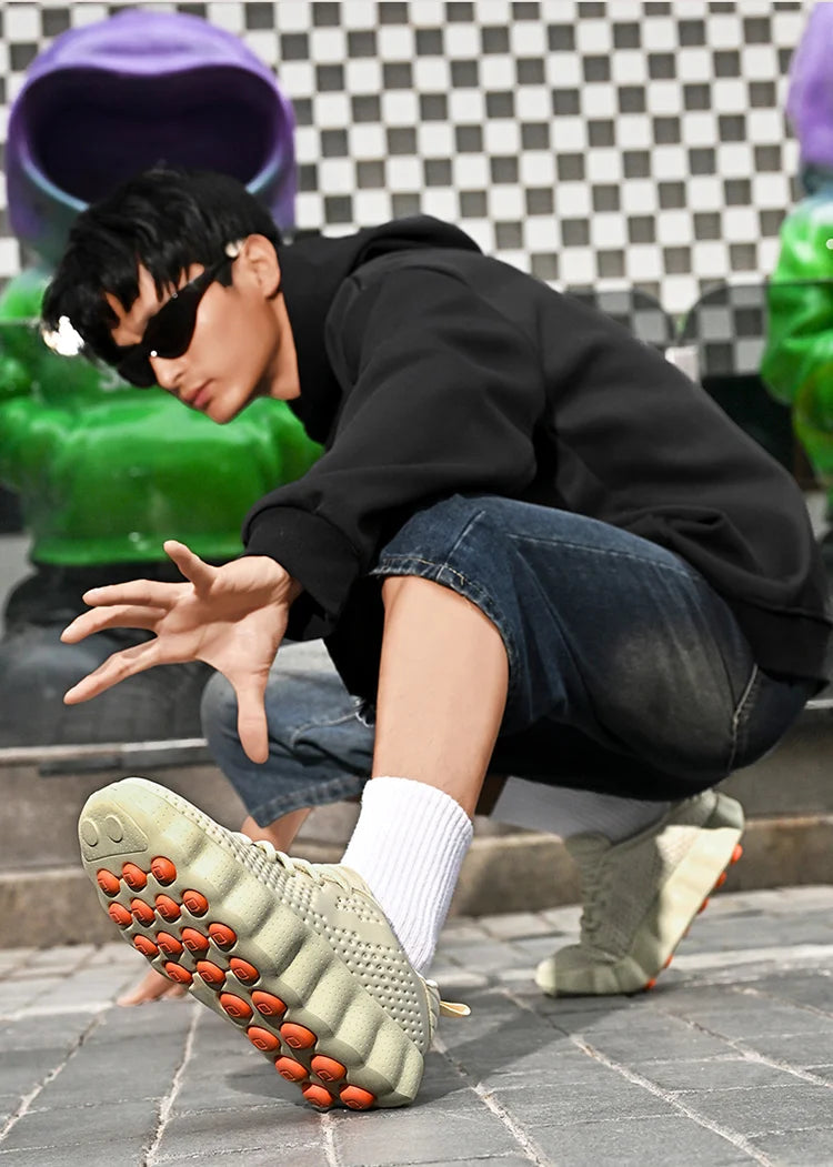 Men's Comfortable Casual Sneakers with Foot Sensing Massage Technology Women's Sports Breathable Lightweight Training Shoes GONZALES ONLINE SHOP