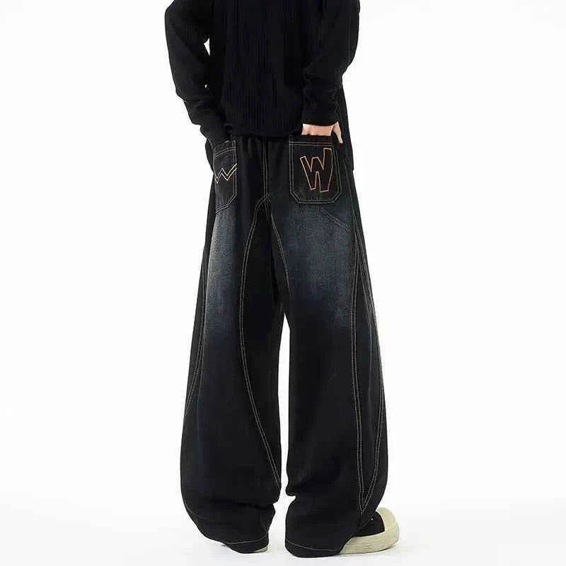 Large Size Jeans for Men, Loose and Stylish Casual Straight Leg Wide Leg Pants