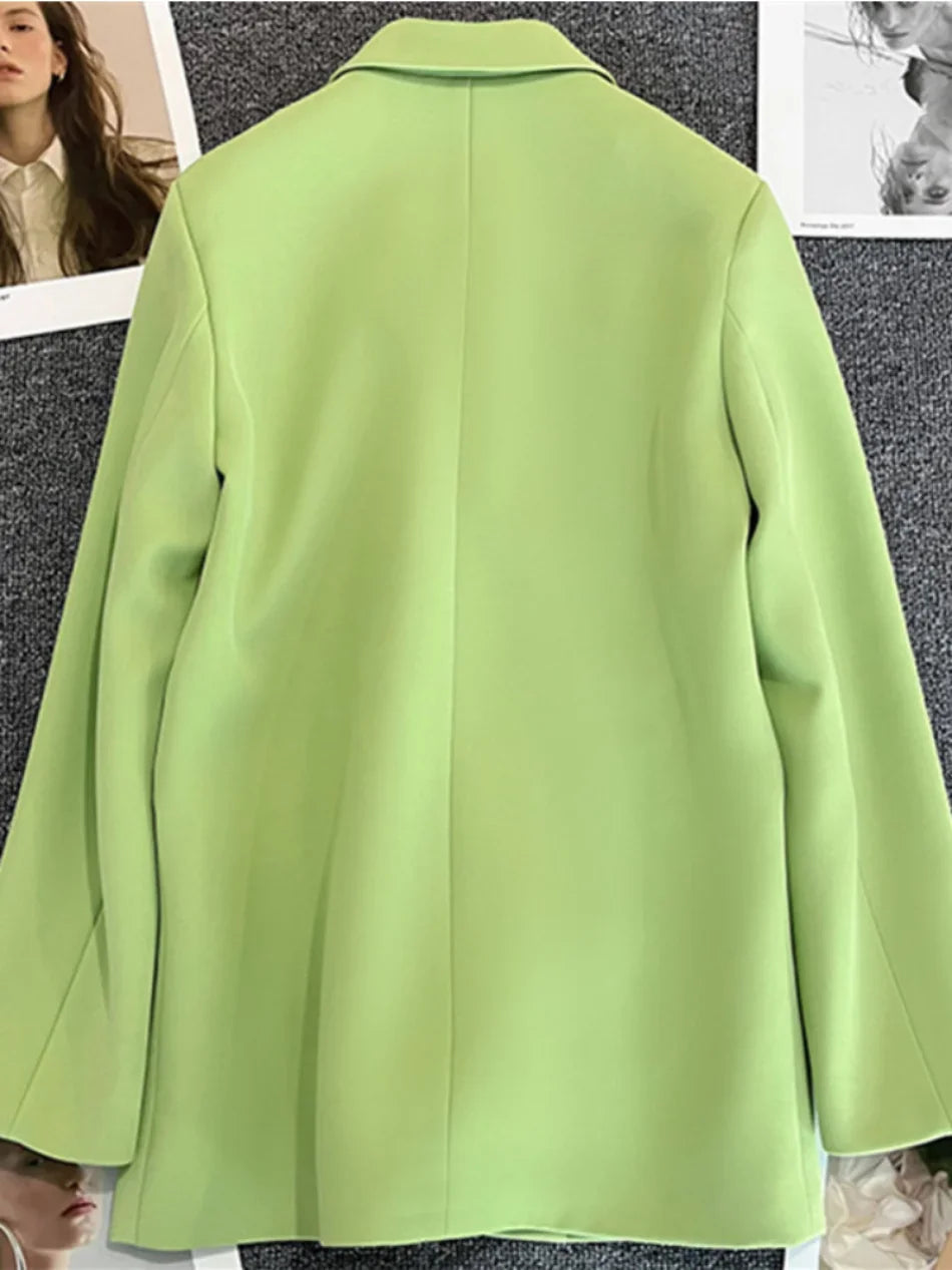 Women Suit Blazer Elegant Coat 2025 Spring Autumn Fashion Korean Blazer Luxury Double Breasted Jacket Solid Ladies Tops Clothes GONZALES ONLINE SHOP