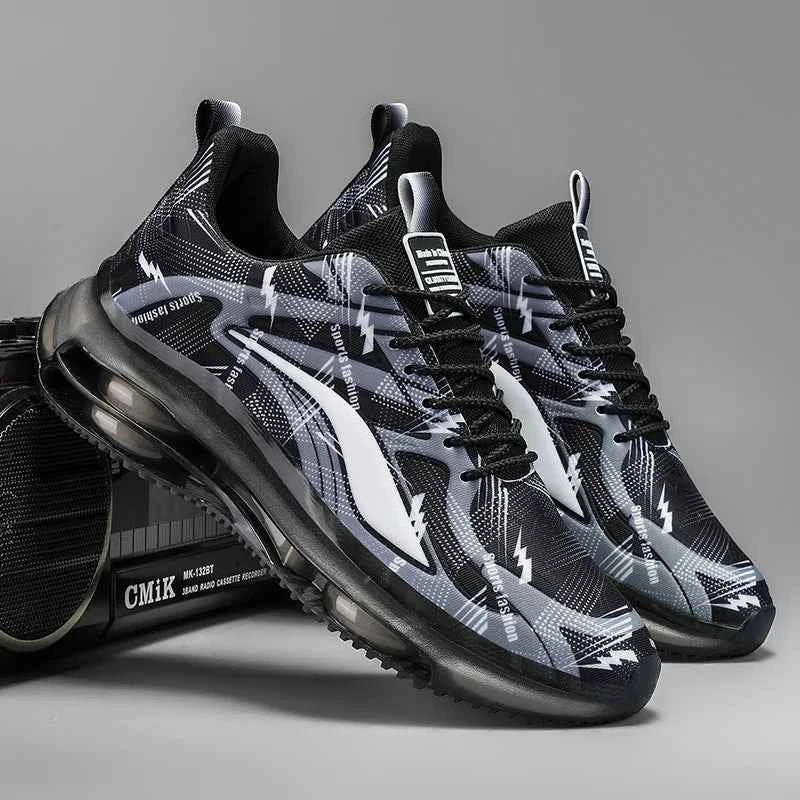 Men's Fashionable Basketball Shoes, with Air Cushioning, Comfortable and Non-Slip, Breathable and Shock-Absorbing, Suitable for Men's Outdoor Activities