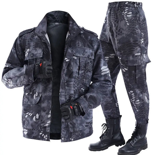 Wear-resistant camouflage suit for men and women's work clothes Spring and autumn thickened labor protection clothing, dirt resi GONZALES ONLINE SHOP