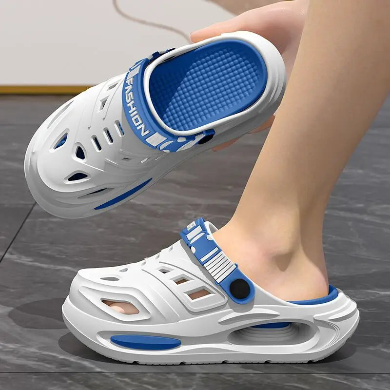 Arch support, anti slip, soft sole, wear-resistant cool slippers for wearing, thick sole breathable odor proof summer hole shoes GONZALES ONLINE SHOP