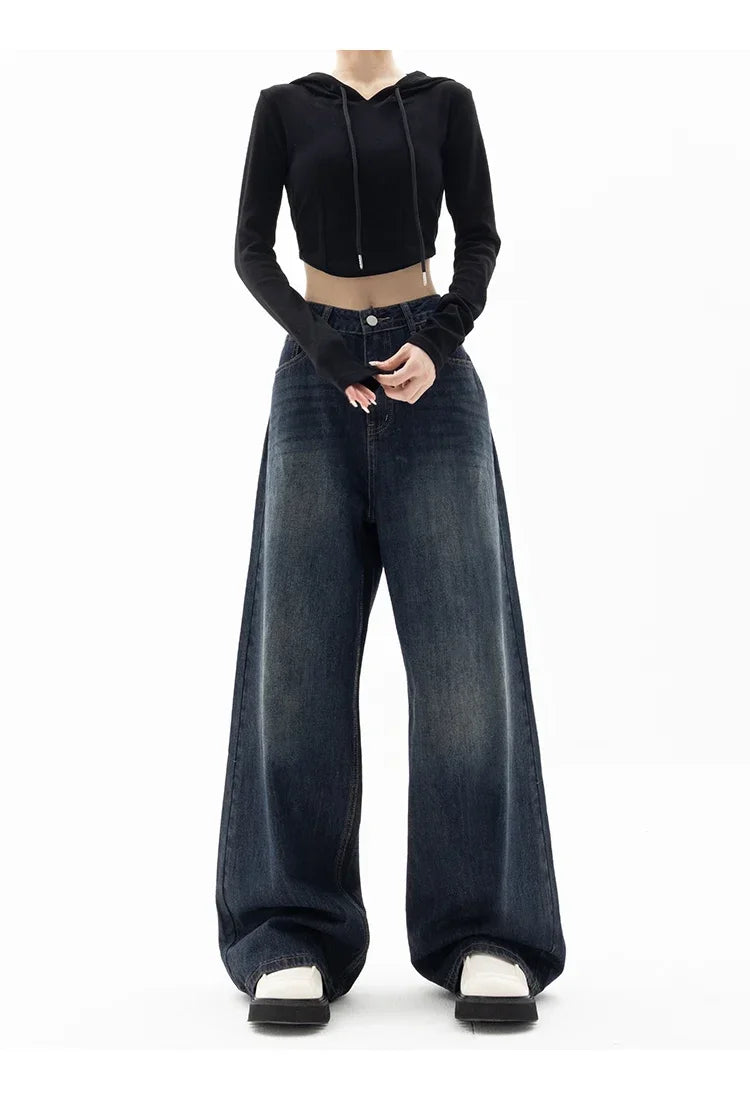 Vintage Baggy High Waist Jeans Women Y2K Wide Leg Oversized Harajuku Popular Fashion Autumn Streetwear Men Jeans Pants GONZALES ONLINE SHOP