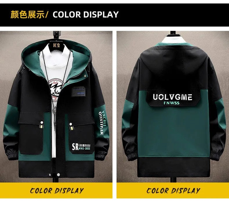 2024 Spring and Autumn New Fashion Trend Large Size Hooded Coat Men's Casual Loose Comfortable Windproof High Quality Jacket GONZALES ONLINE SHOP