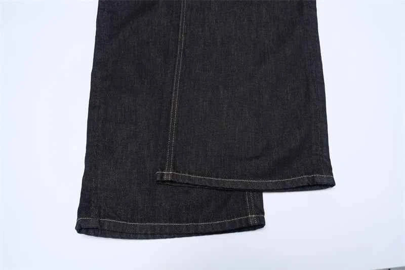 Non-fading Original Color Jeans Men's High Quality Loose Straight Denim Pants Classic American Retro Wide Leg Autumn Trousers