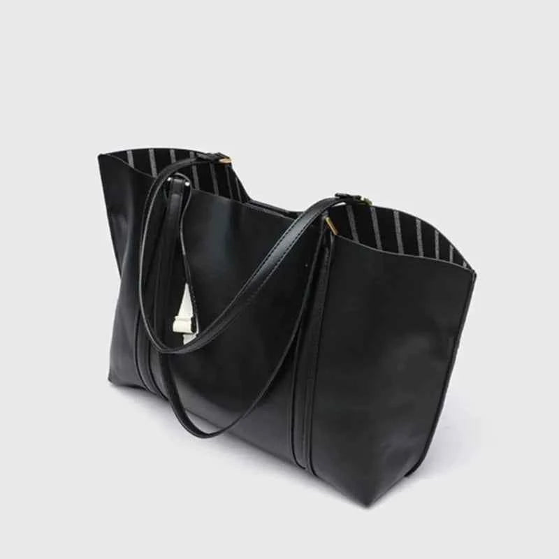 Fashion Minimalist Tote Bag Women Casual Leather Large Capacity Shoulder Bag Ladies High End Commute Shopping Underarm Bags 2025