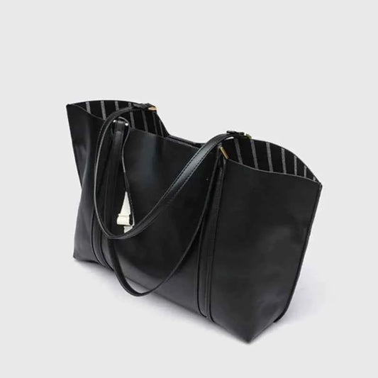 Fashion Minimalist Tote Bag Women Casual Leather Large Capacity Shoulder Bag Ladies High End Commute Shopping Underarm Bags 2025