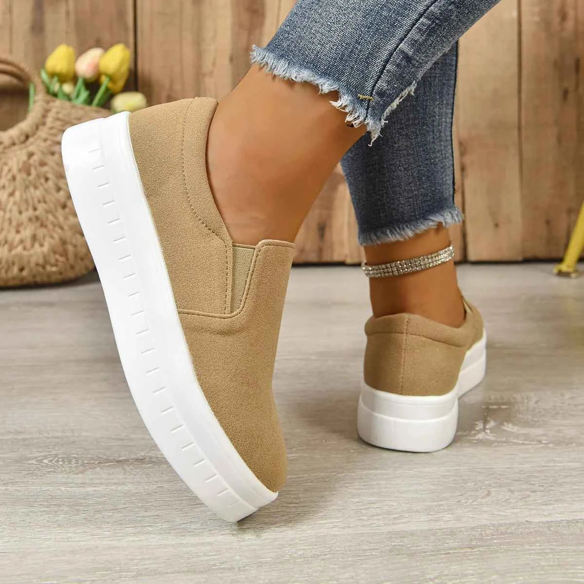 Shoes for Women Spring Leisure Sneakers New Womens Lazy Footwear Lightweight Thick Sole   Platform Women Shoes size 36-43