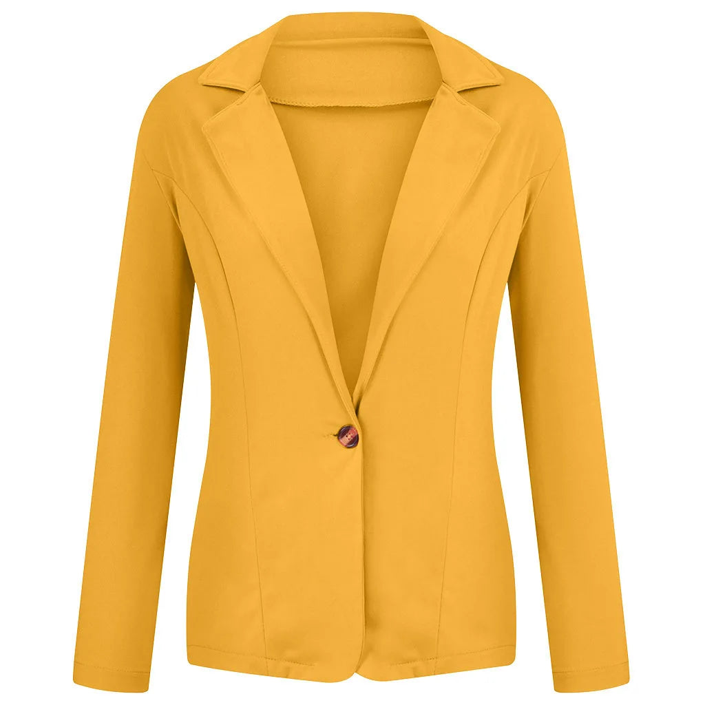 Women's Blazer 2024 Formal Blazer Women's Office Work Set Pocket Jacket Coat Loose women's wear GONZALES ONLINE SHOP