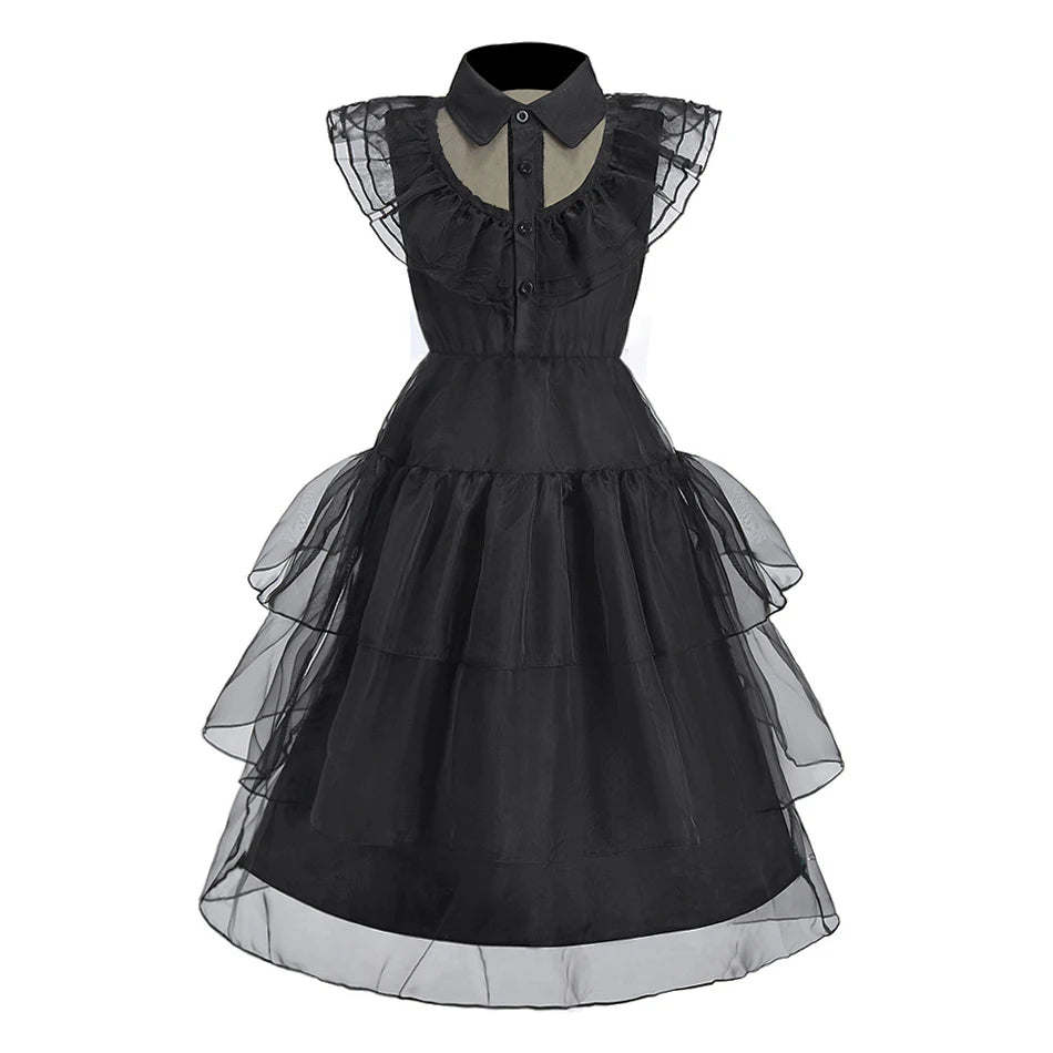 Little Girls Addams Dark Gothic Style GONZALES ONLINE SHOP