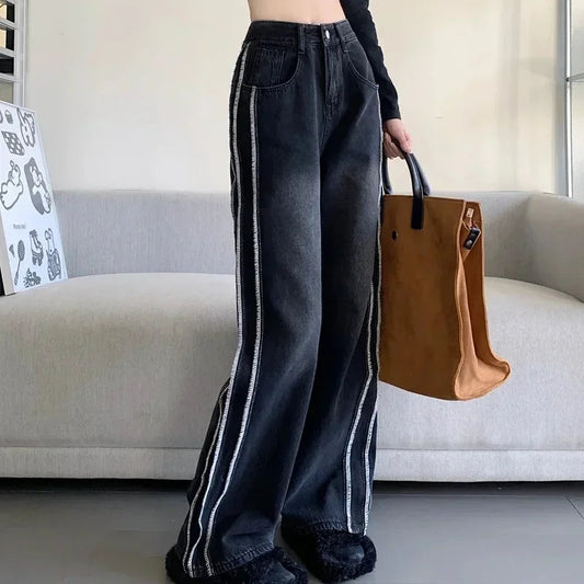 High Waist Shot Trousers Straight Leg Black Pants for Women Cool Fitted Unique 2025 Womens Jeans Korean Style Emo Hippie Cheap R GONZALES ONLINE SHOP