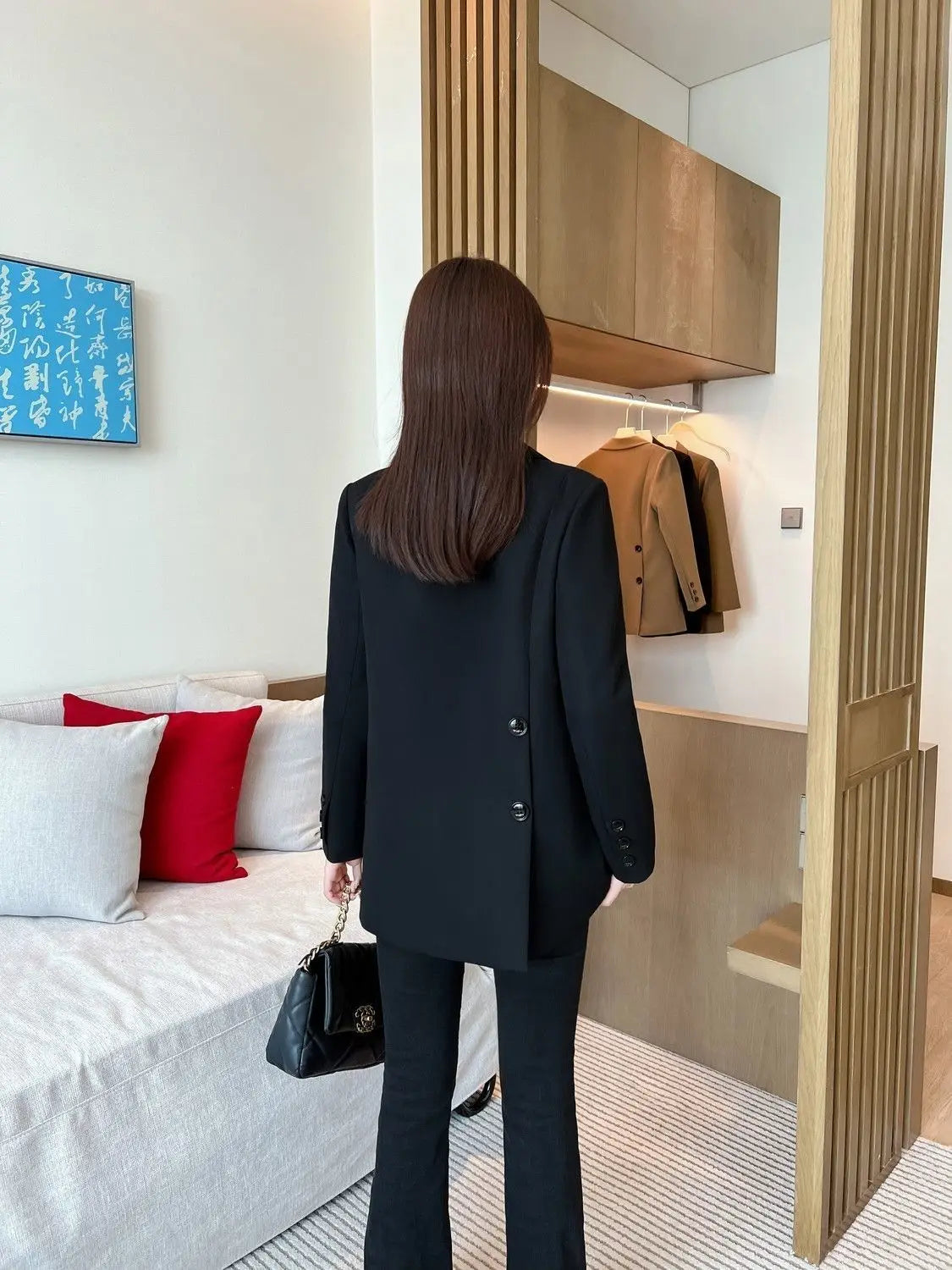 2024 Womens Blazers Autumn Winter Warm Blazer Suits Elegance Slim Suit Coat Office Lady Chic Blazers Jacket Ladies Outwear Tops GONZALES ONLINE SHOP