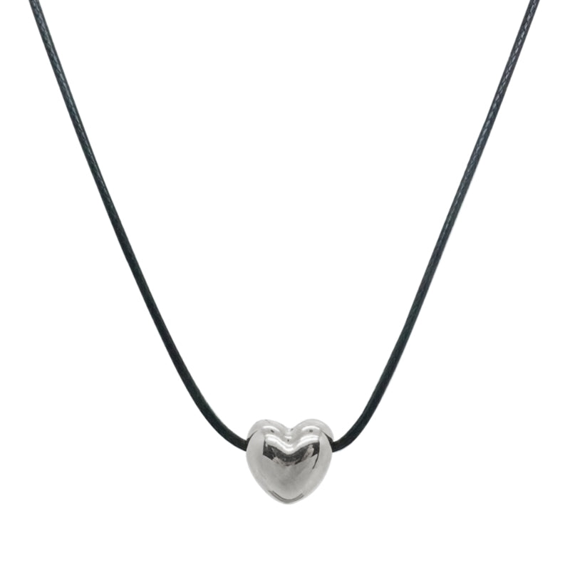 Love Heart Pendant Collar Necklace Short Black Rope Choker Necklace Fashion Jewelry Neck Clavicle Chain Necklace  Dropship GONZALES ONLINE SHOP