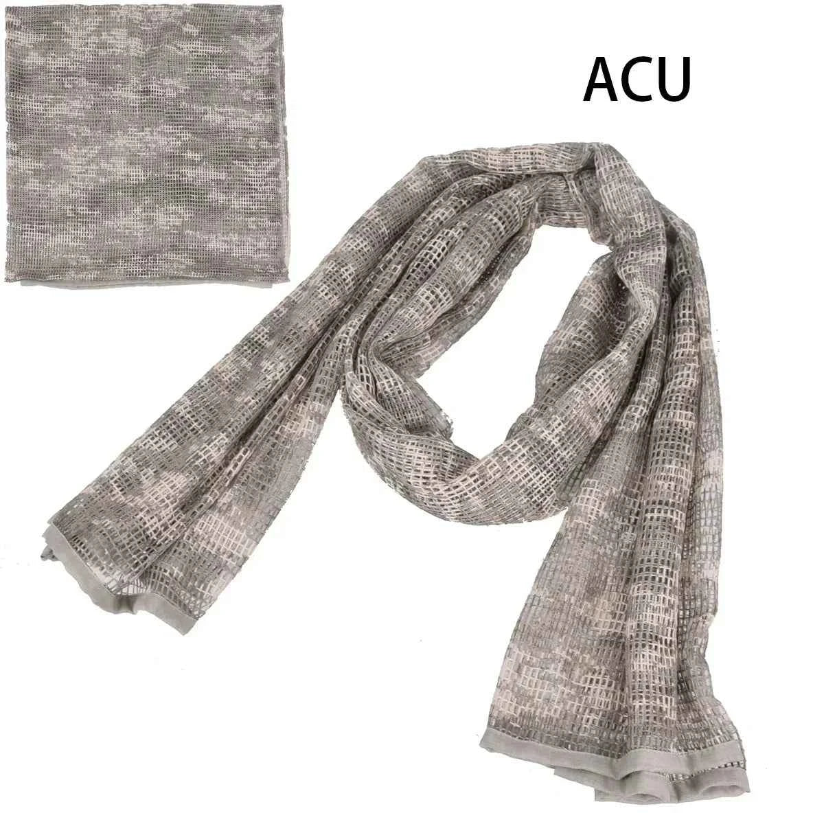 Camouflage Netting Scarf Sniper Veil Camo Mesh Face Scarf Veil Shemagh Head Wrap for Outdoor Camping Hiking Hunting Scarves